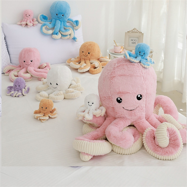 OceanCuddle Reversible Plush Octopus